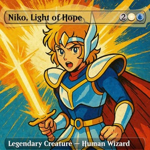 Niko, Licht der Hoffnung | Benutzerdefinierte Kommandant Deck | 100 Karten + 8 doppelseitige Token