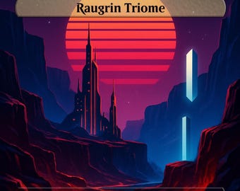 Paquete de tierras proxy de Jeskai Synthwave: set personalizado de Magic the Gathering
