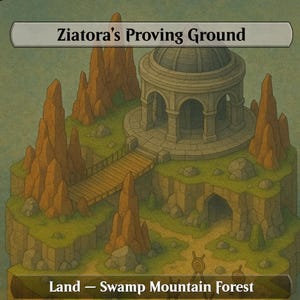 Jund Isometric Fantasy Terrain Proxy Land Bundle – Magic the Gathering Custom Set
