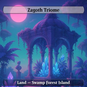 Sultai Vaporwave Proxy Land Bundle – Magic the Gathering Custom Set