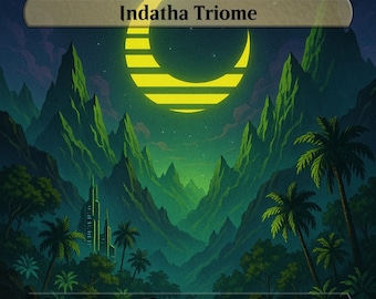 Paquete de tierras proxy de Abzan Synthwave: set personalizado de Magic: The Gathering