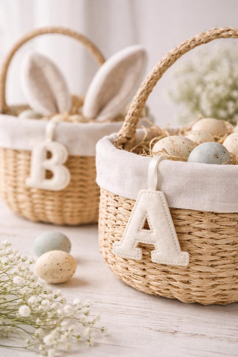 Felt Alphabet Letter Templates, Neutral Nursery Decor (digital PDF