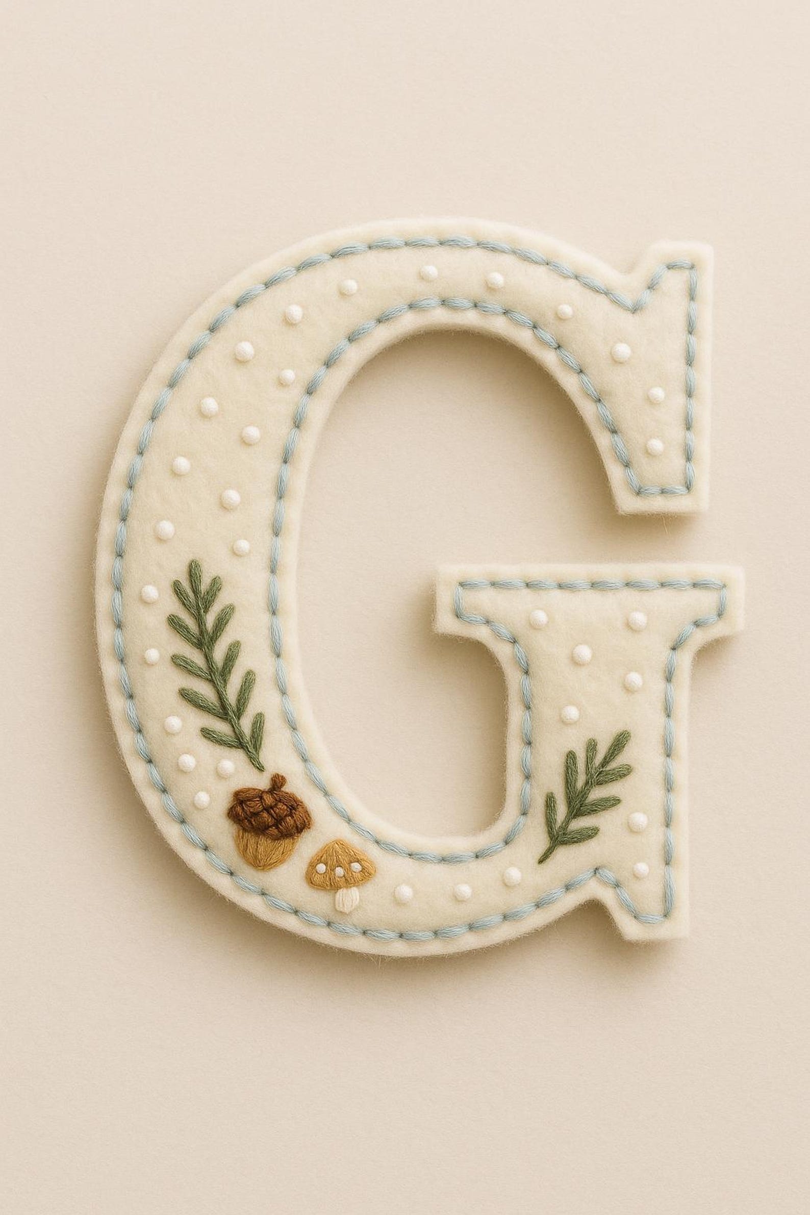 Felt Alphabet Letter Templates, Neutral Nursery Decor (digital PDF
