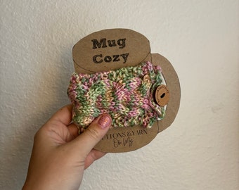 Spring Fling Knit Mug Cosy - handgemaakte koffie gezellig