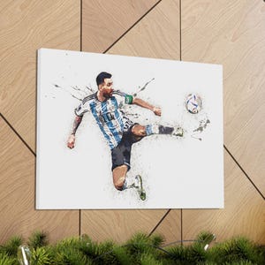 Lionel Messi Argentina Art Print, Soccer Star Poster, Man Cave Decor Bild 6