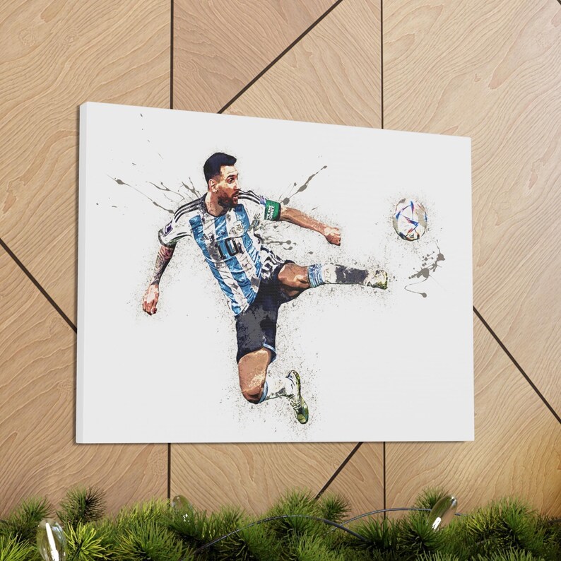 Lionel Messi Argentina Art Print, Soccer Star Poster, Man Cave Decor Bild 6