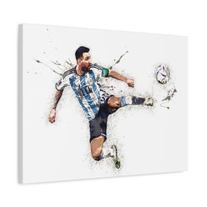 Lionel Messi Argentina Art Print, Soccer Star Poster, Man Cave Decor Bild 3