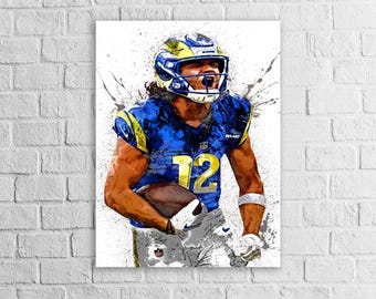 Puka Nacua Poster, Los Angeles Rams Art, Man Cave Decor