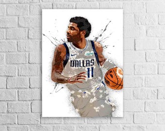 Kyrie Irving Dallas Mavericks Poster, Gallery Canvas, Man Cave Art