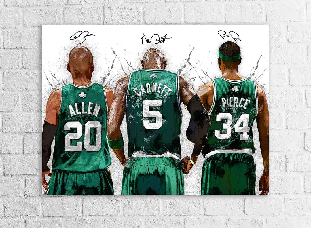 Garnett, Allen, Pierce Poster, Boston Celtics, Gallery Canvas Wrap ...