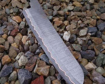 knife blank blade sushi copper Damascus chef knife kitchen knife blade cu mai san mai full tang DIY for anniversary gift