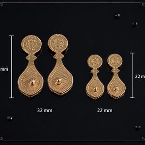 Classic 925 Sterling Silver Padukas with 18K Gold Plating | Miniature Deity Sandals for Krishna, Jagannath and Gaura Nitai | 22mm and 32mm image 7