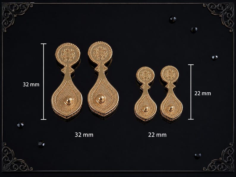 Classic 925 Sterling Silver Padukas with 18K Gold Plating | Miniature Deity Sandals for Krishna, Jagannath and Gaura Nitai | 22mm and 32mm image 7