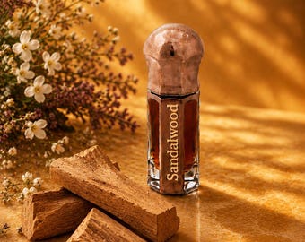 Pure Indian Sandalwood Oil | 100% Natural Indian Sandalwood Oil | Undiluted Indian Sandalwood | 3 ml| Alcohol-Free