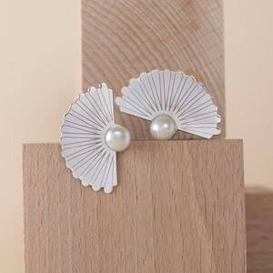 Solar Fan Earrings, Maid of Honour Gifts, Wedding gift, Mother of the Bride Gift, Engagement Gift, Gift for her