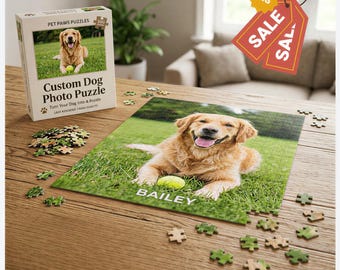 Personalized Dog Puzzle From Photo, Custom Dog Jigsaw Puzzle, Pet Lover Gift, Custom Pet Puzzle, Dog Memorial Gift, Dog Owner Gift