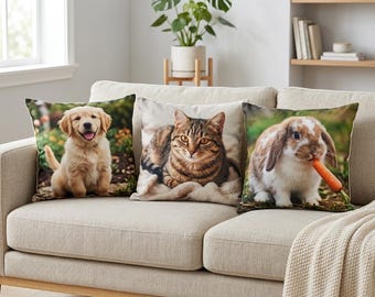 Custom Pet Photo Pillow, Personalized Dog Cat Pillow, Pet Memorial Gift, Custom Pet Cushion, Pet Lover Gift, Pet Loss Gift