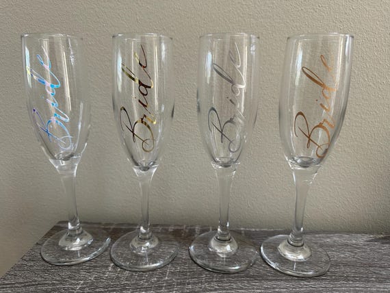 Bridal Wine Glasses, Bride Champagne Flute, Bride Gifts