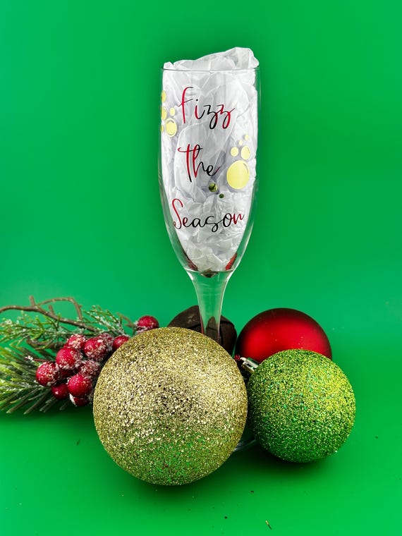 Festive Christmas Champagne Flute - Fizz the Season