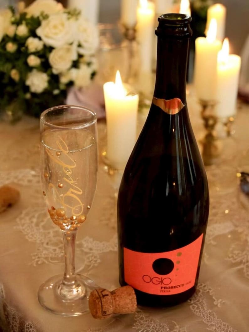 Bride Champagne Glass Custom Bride Gift Bridal Shower Personalized Engagement Flute Rhinestone Pearl Decorated Drinkware Wedding Celebration image 14