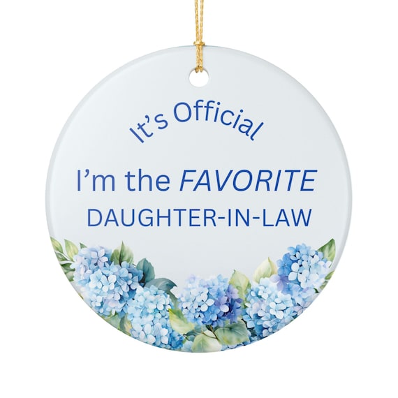 Custom Dil Gift Hanging Disk White Keepsake Heirloom Memory Cherished Traditional Design Hydrangea Christmas Tree Ornament Ceramic Round