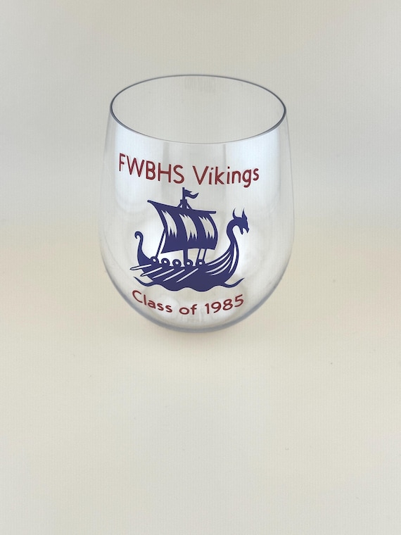 Stemless Wine Glass Fort Walton Beach Vikings