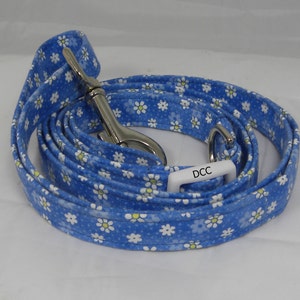 Dog Leash Simple MATCHING LEASH Custom Handmade Leash 3/4 or 1 in Wide 3, 4, 5 or 6 Feet long You pick the fabric with / without webbing image 2