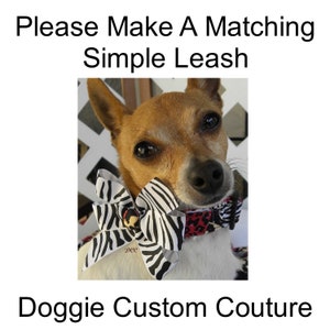 Dog Leash Simple MATCHING LEASH Custom Handmade Leash 3/4 or 1 in Wide 3, 4, 5 or 6 Feet long You pick the fabric with / without webbing image 1