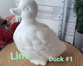 Bisque - Handmade - 3 Cute Duck Duckling -  Great time of the year to paint for the garden or house Hand Made  Ready to Paint