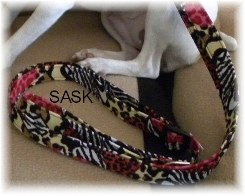 Dog Leash Simple MATCHING LEASH Custom Handmade Leash 3/4 or 1 in Wide 3, 4, 5 or 6 Feet long You pick the fabric with / without webbing image 4