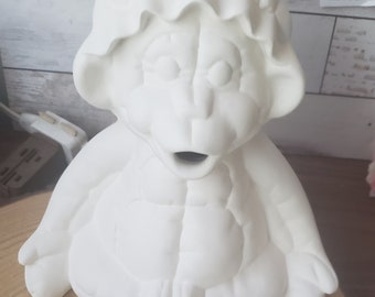 Ceramic Bisque -  Adorable Monkey  -   Ready to Paint - Great as a gift