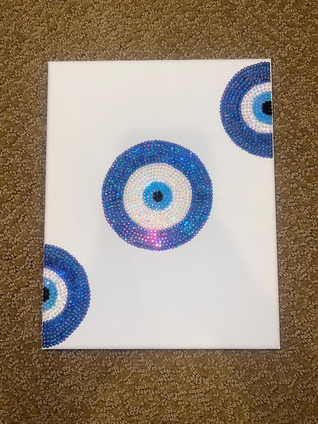 Evil Eye Rhinestone Evil Eye Rhinestone Canvas - Etsy