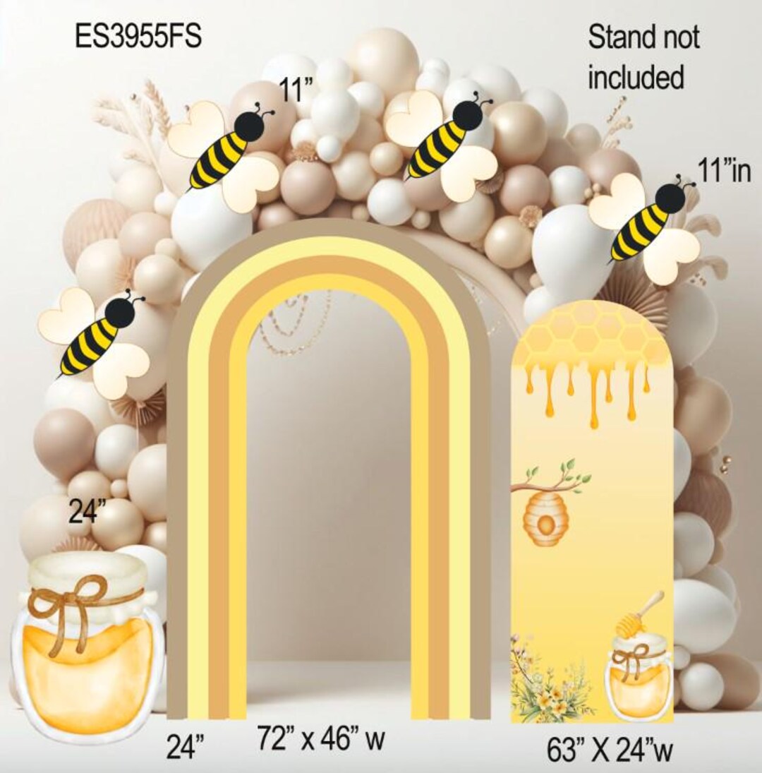 ES3955FS Backdrop Honey Bee Coroplast Cutouts Props Party Decorations ...