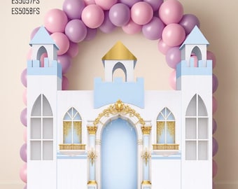 Castle Light Blue ES5057FS-ES5058FS (Balloons and Stand Not Included) Coroplast Cutouts Props Party Decorations