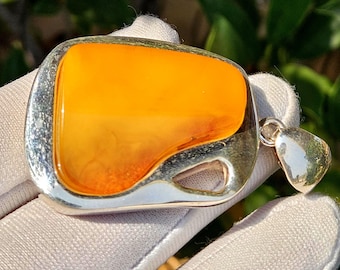 Bracciale in argento sterling con ambra baltica: gioielli con pietre