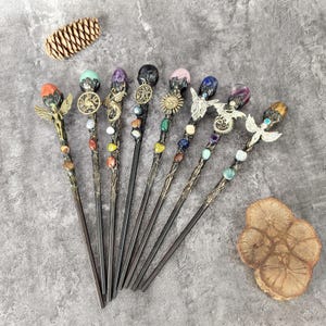 Varinha mágica de cristal feita à mão, cajado de mago de quartzo cristalino natural, varinha de bruxa, varinha mágica para cosplay, ferramentas rituais, presentes de cristal para crianças