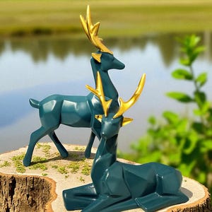 Decorative ResinDeer Showpiece For Home Decor, Office Decor, Christmas Gifts, Trending Gifts.