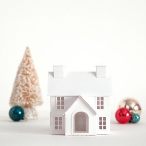 DIY White Christmas Village