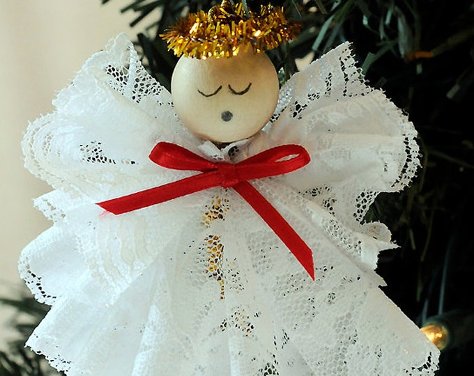 DIY Angel Ornament Christmas Craft Kit Lace Angel Christmas Ornament DIY Kit - Etsy