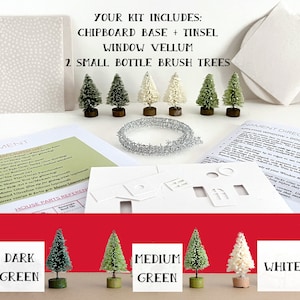 Putz House DIY Christmas Craft Kit Make a Christmas Village House Ornament or Mantle Decor Paper House Christmas Decoration Colonial image 4