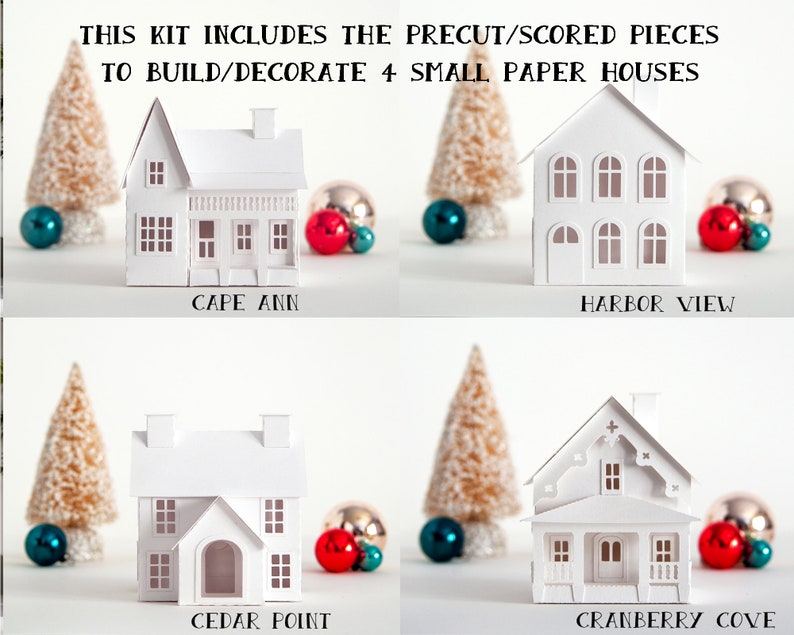 Paper Christmas Village Kit 