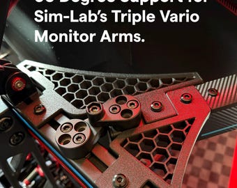 Soporte para monitor de carreras de simulación con ángulo personalizado de 60 grados: soportes Sim-Lab y Trak Racer de 62, 64 y 70 grados