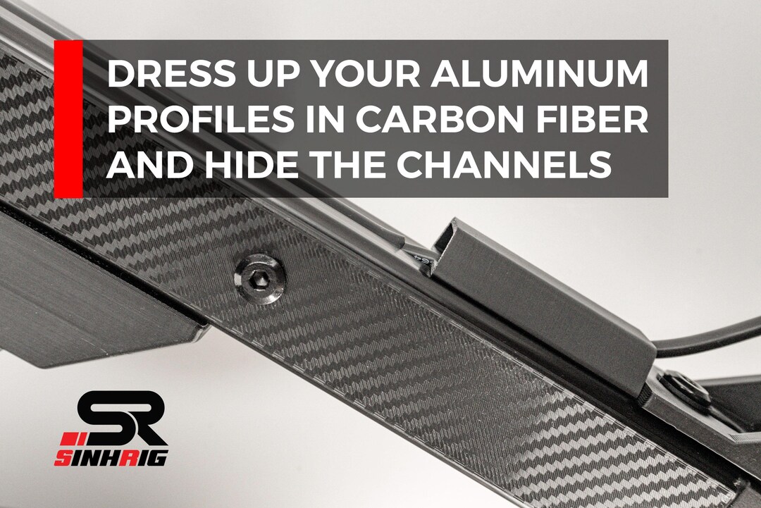 Cover For Racing Sim SIM RACING Carbon Fiber Look Aluminum Profile Covers - 80/20 Standard ...