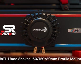 Bass Shaker Mount: Dayton Audio BST-1 / Douk Audio BS-1 / BST-300EX - Sim Racing Rig - Trak Racer/SimLabs