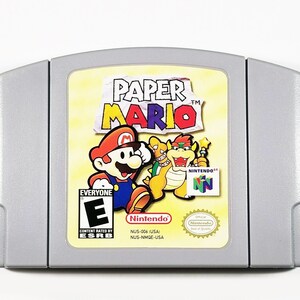 Vintage Paper Mario Nintendo 64 Tested Works Very Clean N64 Video Game 90s Video Game Mario