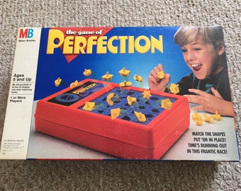 Vintage The Game of Perfection Board Game Milton Bradley 1980s 1990s Toy Pop