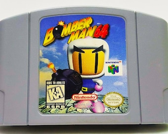 Vintage Bomberman 64 Nintendo 64 Tested Works Very Clean N64 Video Game 90s Video Game Bomber Man