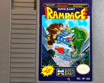 Vintage Nintendo NES Rampage Video Game Original 1988 Comic
