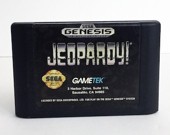 Vintage Sega Genesis Jeopardy Game Show Tested Excellent Very Clean Video Game TV