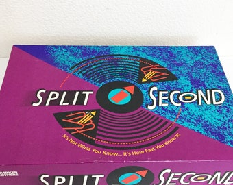 Vintage Split Second 1992 100% Complete Board Game by Parker Brothers